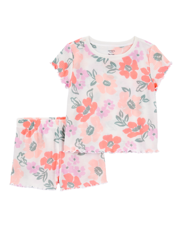 Toddler Girl Floral Loose-Fit 2-Piece Pyjamas, 