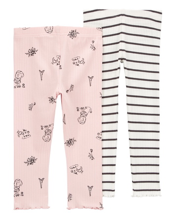 Bébé Emballage de 2 leggings imprimés, 