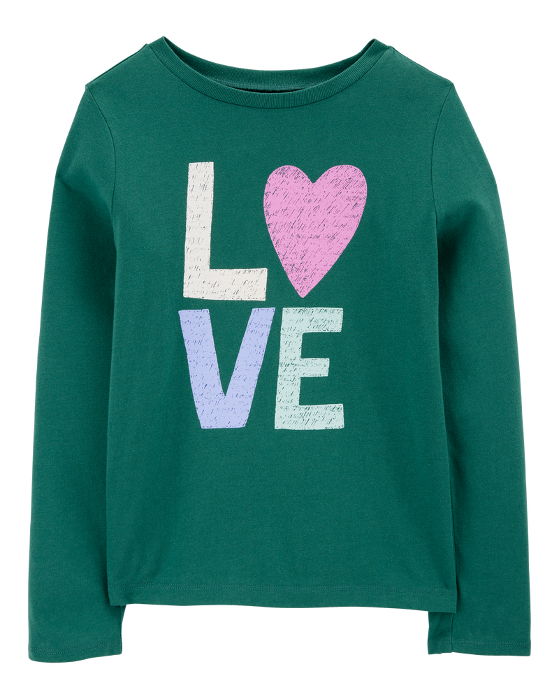 Kid Love Long-Sleeve Graphic Tee, image 1 of 3 slides