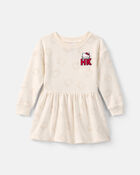 Toute-petite fille &ndash; Robe manches longues &agrave; motif c&oelig;ur Hello Kitty&reg; &ndash; Cr&egrave;me, image 1 sur 4 diapositives