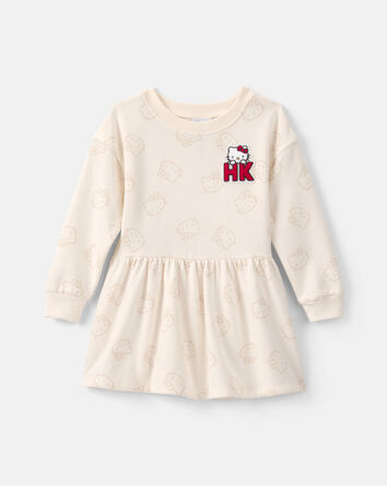 Toute-petite fille &ndash; Robe manches longues &agrave; motif c&oelig;ur Hello Kitty&reg; &ndash; Cr&egrave;me, 
