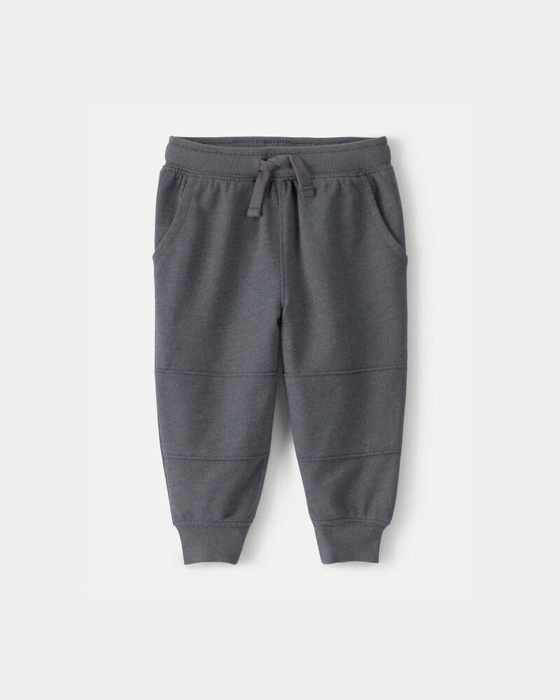 Baby Boy French Terry Joggers - Grey, image 1 of 4 slides
