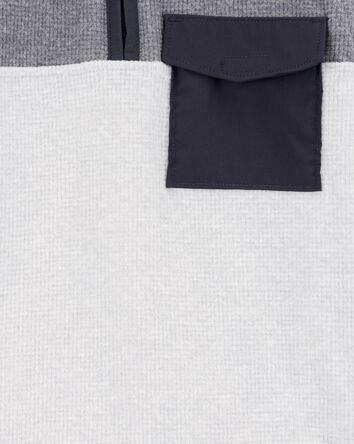 Kid Colour Block Fleece Pullover - Gray, 