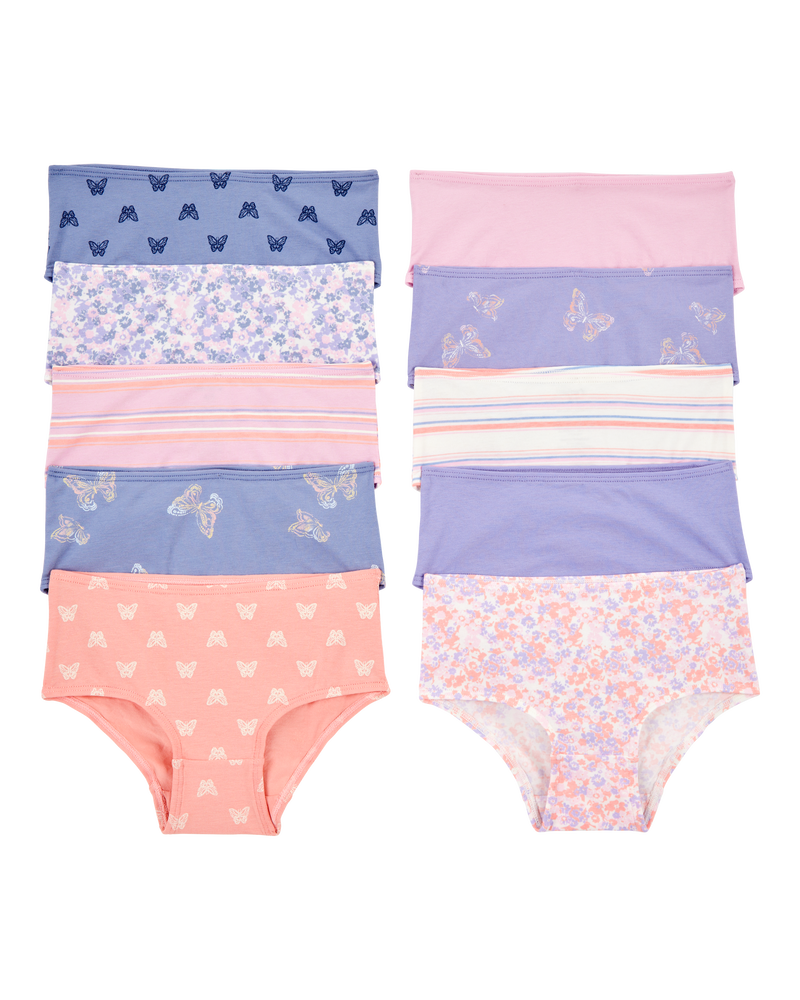 Toddler 10-Pack Butterfly Stretch Cotton Underwear, image 1 of 2 slides