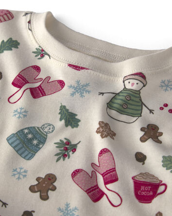 Toddler Girl 2-Piece Organic Cotton Pyjamas in Winter Wonderland, 