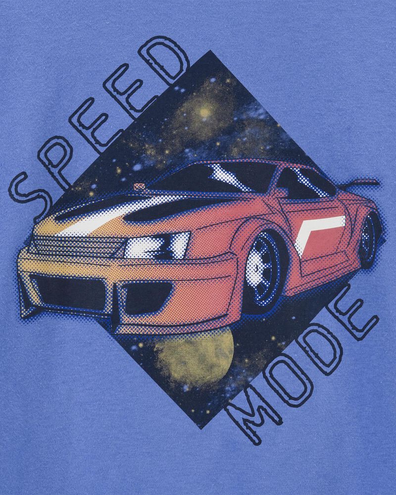 Blue Speed Mode Race Car Jersey Tee