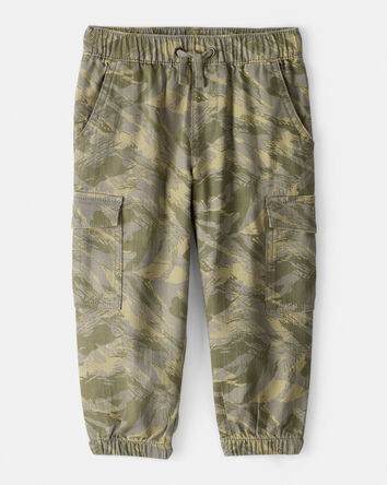 Tout-petit garçon - Pantalon cargo tendance en coton – Vert, 