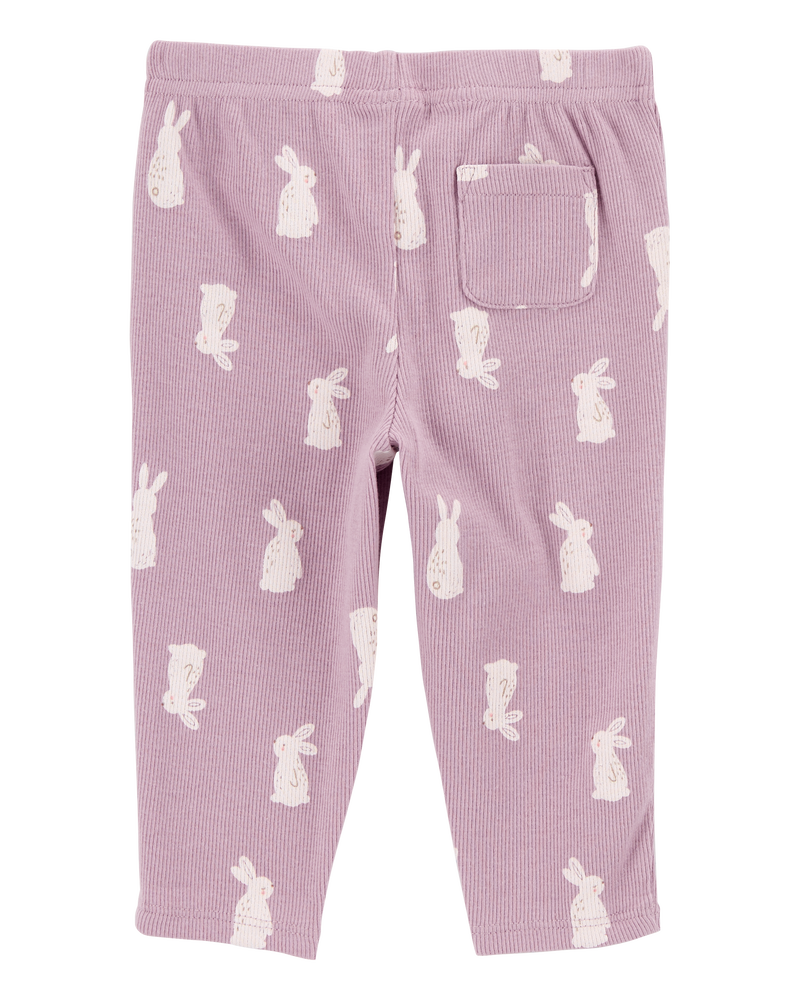 Baby 2-Piece Bunny Print Bodysuit Pant Set, image 2 of 4 slides