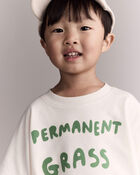 Tout-petit - T-shirt &agrave; manches chauve-souris &laquo;Permanent Grass Stains&raquo; - Cr&egrave;me, image 4 sur 6 diapositives