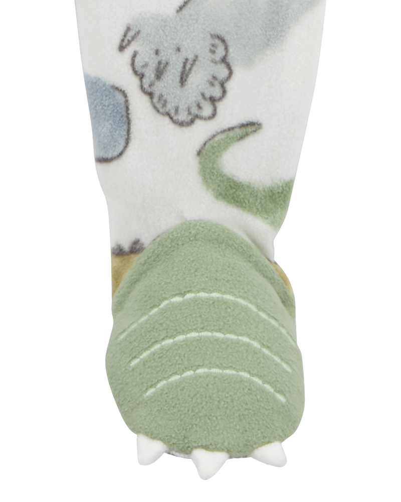 Toddler 1-Piece Dinosaur Fleece Footie Pyjamas, image 2 of 5 slides