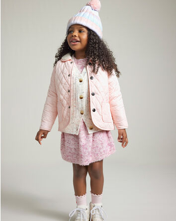 Toddler Girl Cardigan Sweater - Cream, 