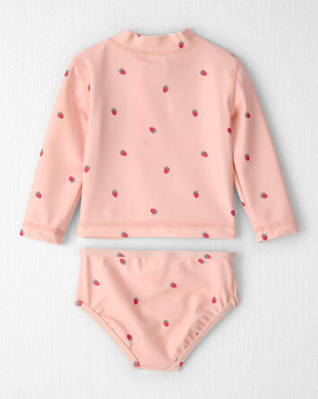 Baby Girl 2-Piece Recycled Rashguard Swimsuit Set in Blissful Petals Print, 