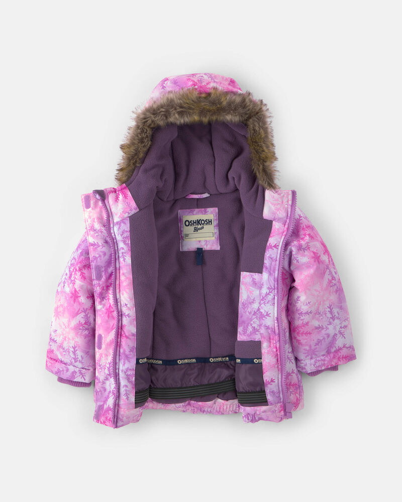 Toddler Girl 2 Piece Snowflake Snowsuit- Lilac, image 4 of 13 slides