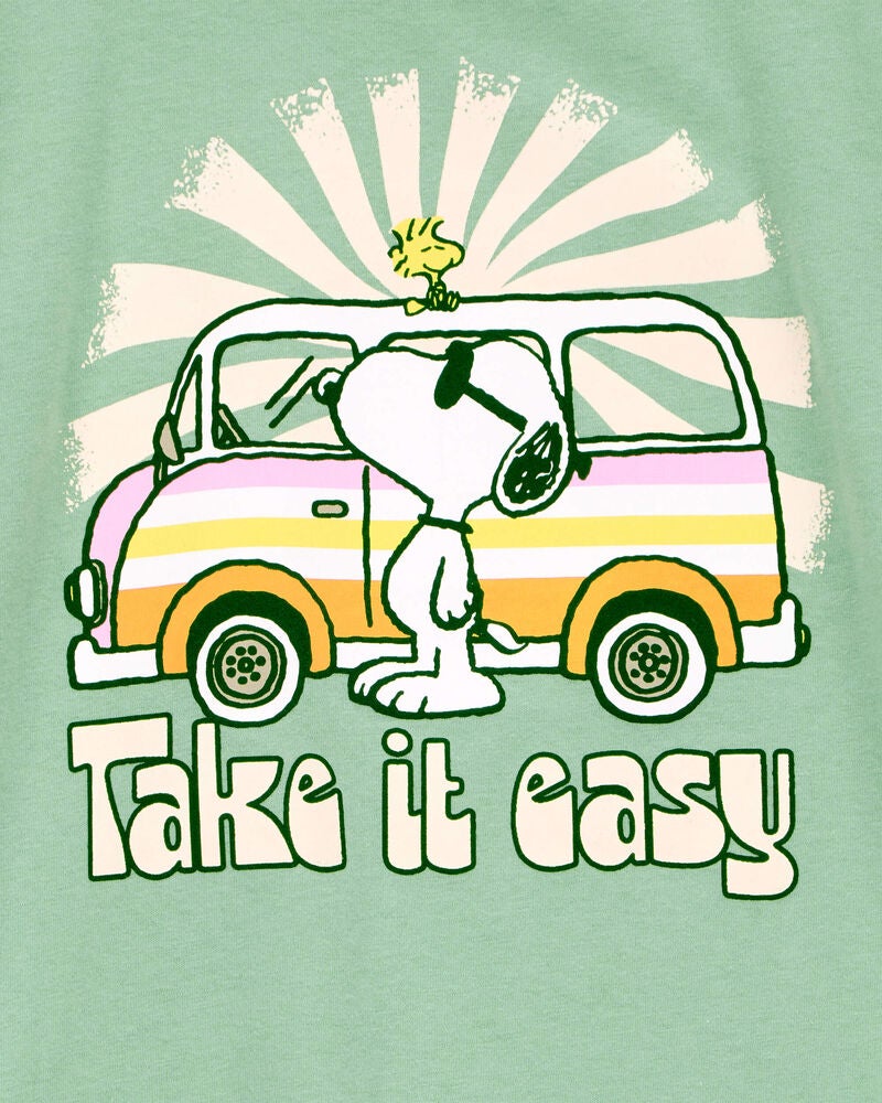 Kid Peanuts™ Snoopy Short-Sleeve Graphic Tee - Green, image 2 of 2 slides