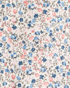 Baby Girl 3-Piece Floral Sleeveless Tee & Pant Set - Blue, image 3 of 4 slides