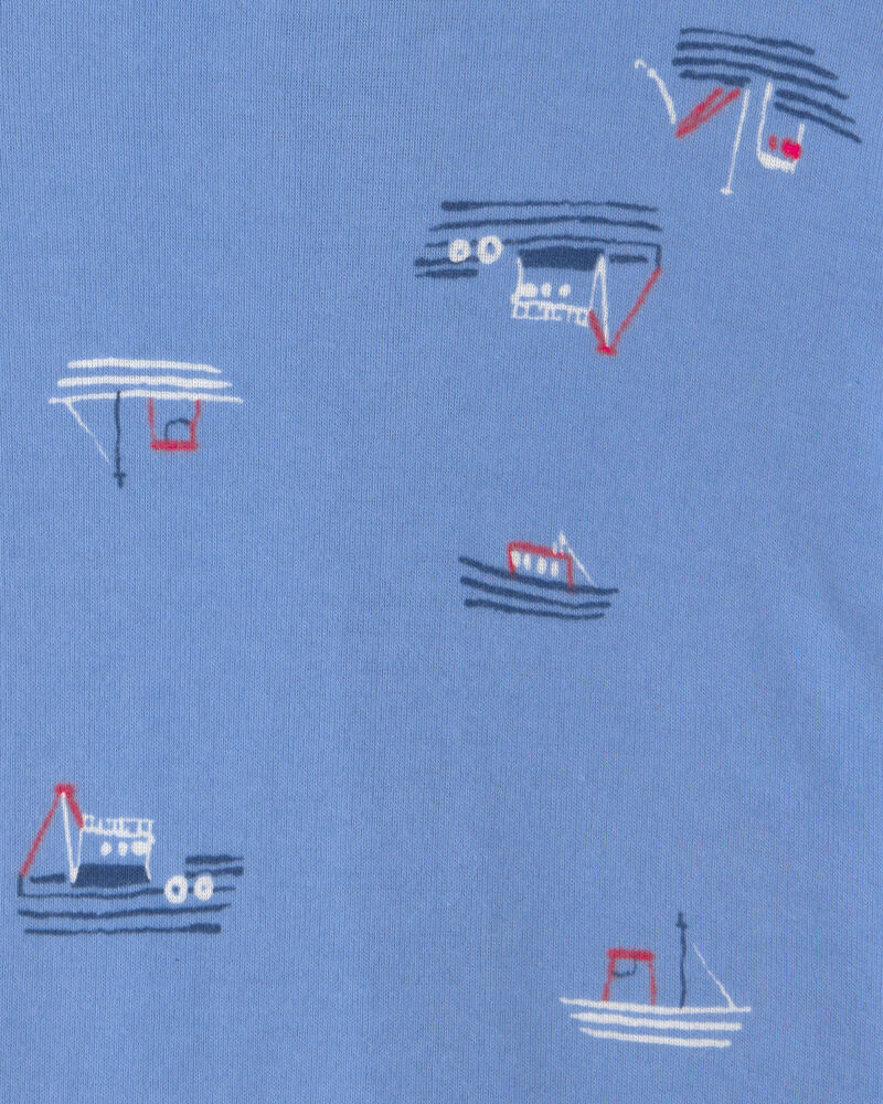 Tout-petit gar&ccedil;on - Emballage 2 pyjamas ajust&eacute;s 1 pi&egrave;ce, bateau - Bleu, image 4 sur 4 diapositives