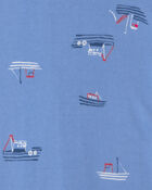 Tout-petit gar&ccedil;on - Emballage 2 pyjamas ajust&eacute;s 1 pi&egrave;ce, bateau - Bleu, image 4 sur 4 diapositives