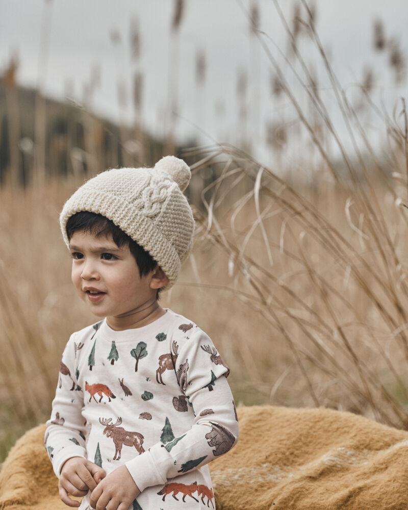 Toddler 2-Piece Organic Cotton Pajamas in Woodland Creatures, image 2 of 5 slides