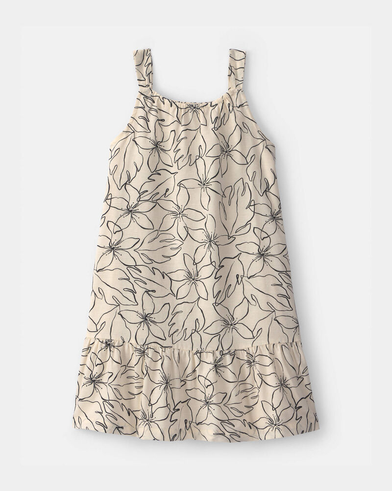 Filles - Robe &agrave; smocks &agrave; motif floral - Ivoire, image 2 sur 3 diapositives