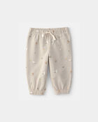 Baby 2-Piece Easter Bunny French Terry Tee & Pant Set - Cream, image 2 of 6 slides