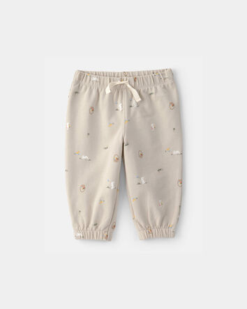 Baby 2-Piece Easter Bunny French Terry Tee & Pant Set - Cream, 