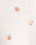 Baby Girl Peach Romper - Ivory, image 2 of 3 slides