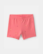 Baby Girl Peach Bike Shorts - Coral, image 1 of 4 slides