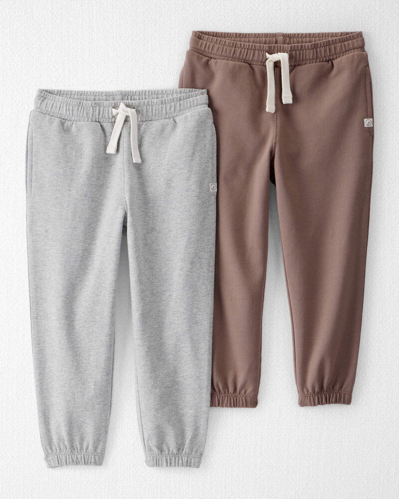 Toddler 2-Pack Organic Cotton French Terry Sweatpants, image 1 of 7 slides