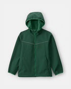 Boys Water-Activated Rain Jacket- Green, image 1 of 4 slides