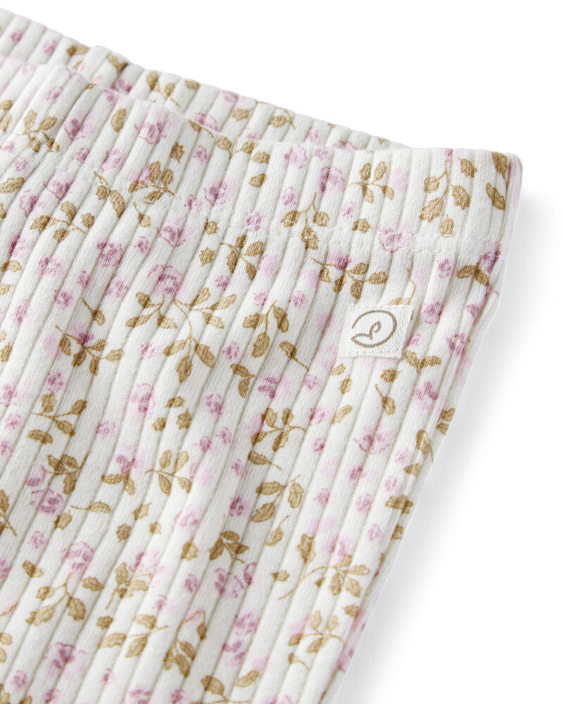 Baby Girl 2-Pack Organic Cotton Rib Leggings, image 3 of 7 slides