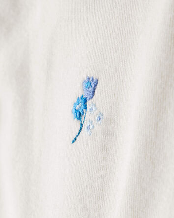 Baby Girl 3-Piece Floral Sherpa Long-Sleeve Bodysuit & Pant Set - Blue, 