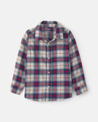 Gar&ccedil;ons - Chemise boutonn&eacute;e manches longues &agrave; carreaux, image 1 sur 3 diapositives