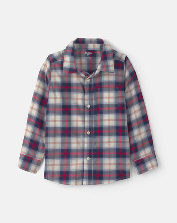 Gar&ccedil;ons - Chemise boutonn&eacute;e manches longues &agrave; carreaux, 