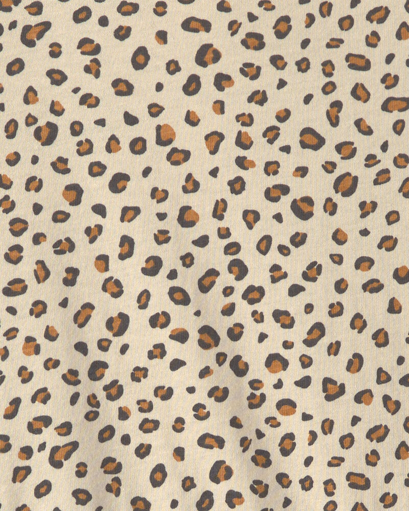 Filles - Robe manches longues &agrave; motif l&eacute;opard &ndash; Brun, image 3 sur 3 diapositives