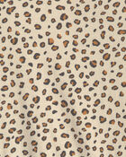 Filles - Robe manches longues &agrave; motif l&eacute;opard &ndash; Brun, image 3 sur 3 diapositives