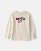 Jeune - T-shirt manches longues &agrave; imprim&eacute; &laquo;Cousin Club&raquo; &ndash; Cr&egrave;me, image 1 sur 2 diapositives