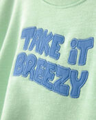 Baby 'Take It Breezy' French Terry Pullover Sweatshirt - Green, image 2 of 4 slides
