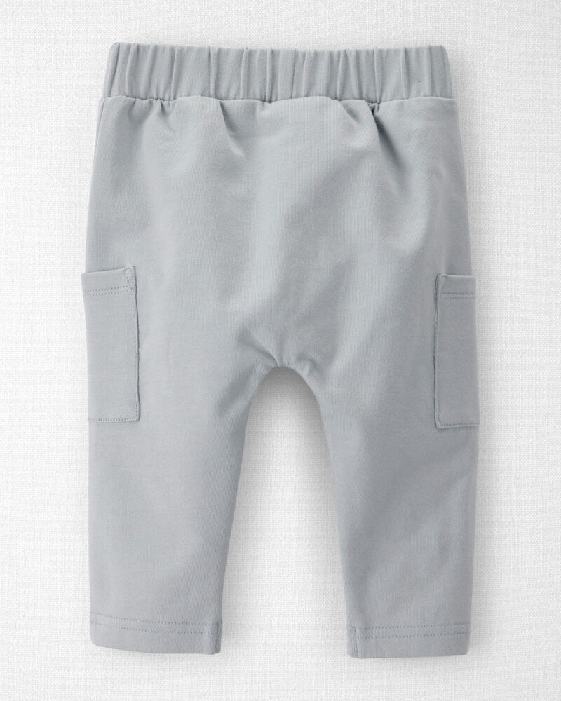 B&eacute;b&eacute; - Emballage de 2 pantalons de jogging en jersey bouclette de coton biologique, image 2 sur 5 diapositives