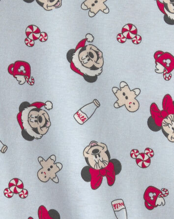 Toddler 2-Piece Disney Mickey Mouse Christmas 100% Cotton Snug Fit Pyjama Set - Blue, 