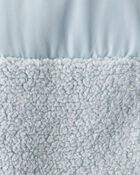 Girls Long-Sleeve Sherpa Jacket - Blue, image 2 of 3 slides