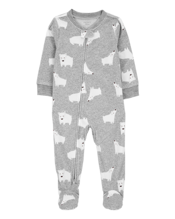 Toddler 1-Piece Polar Bear Fleece Footie Pyjamas, 