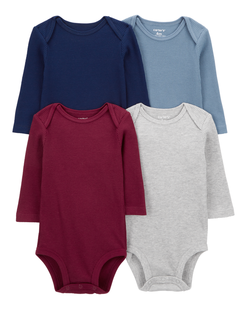 Baby 4-Pack Long-Sleeve Bodysuits, image 1 of 6 slides