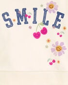 Toddler Smile Floral Sweatshirt, image 2 of 3 slides