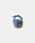 Baby Girl Bow Sandals - Blue, image 3 of 6 slides