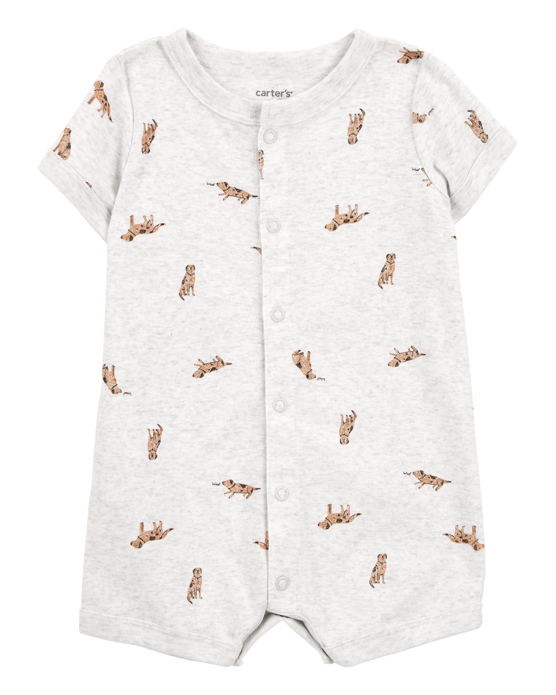 Baby Dog Short-Sleeve Romper , image 1 of 5 slides