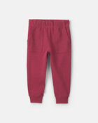 Baby Boy 2-Piece Construction French Terry Top & Pant Set - Burgundy, image 3 of 6 slides