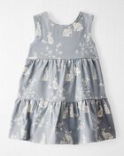 Bébé Robe en coton biologique à motif de lapin, image 2 sur 6 diapositives