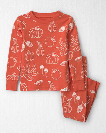 Toddler 2-Piece Organic Cotton Pajamas in Autumn Gourds, 