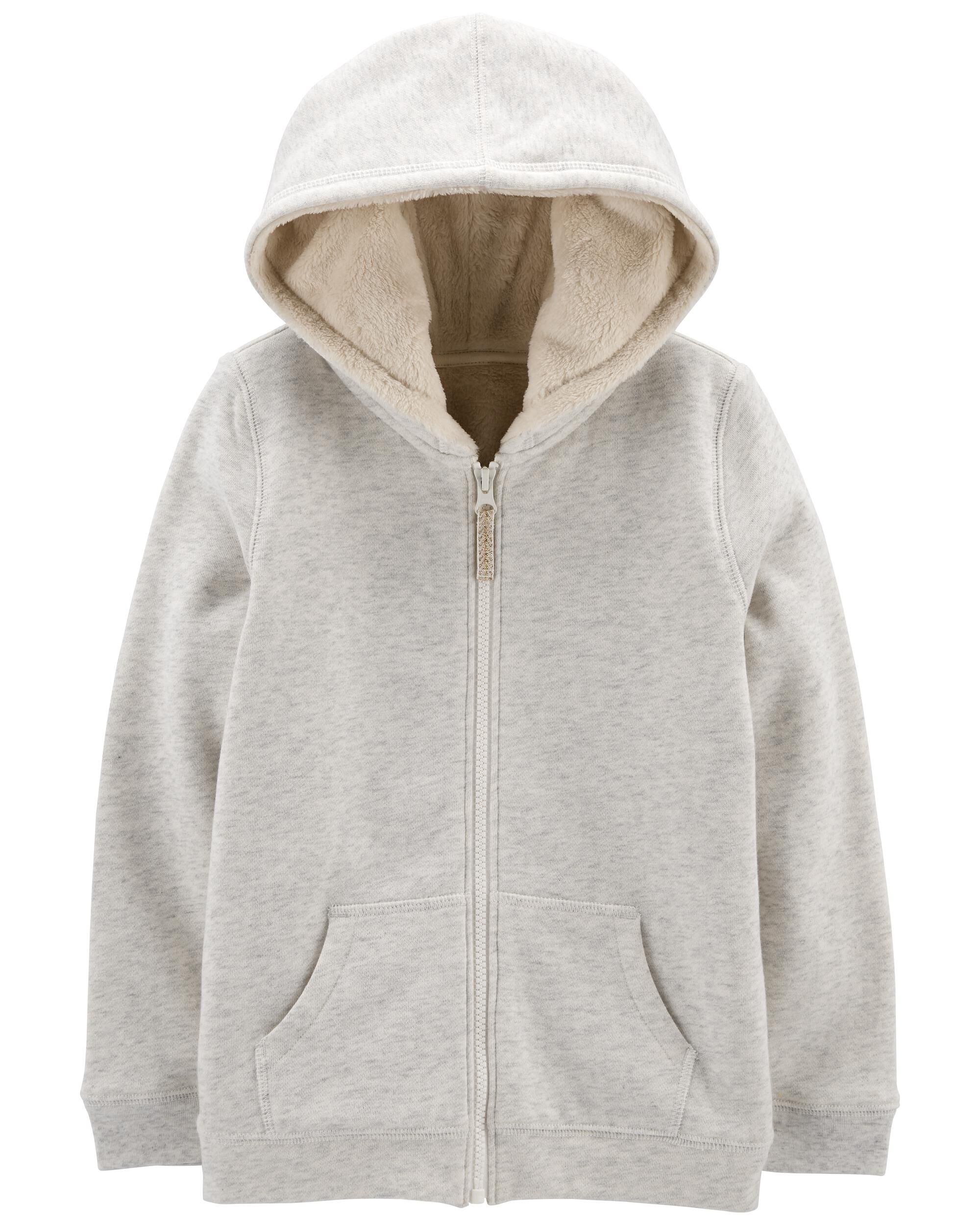 Boys fur top lined hoodie