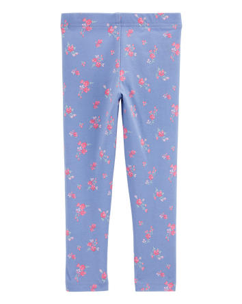 Baby Floral-Print Stretch Leggings - Blue, 
